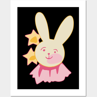Oshi no Ko Ai Hoshino Cute Bunny Star Ribbon Design Posters and Art